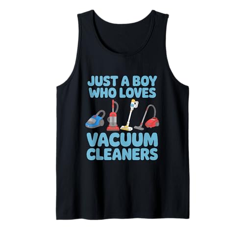 Herren Just A Boy Who Loves Staubsauger Haushalt Tank Top von Vacuum Cleaner Hoover Cleaning Household Dust