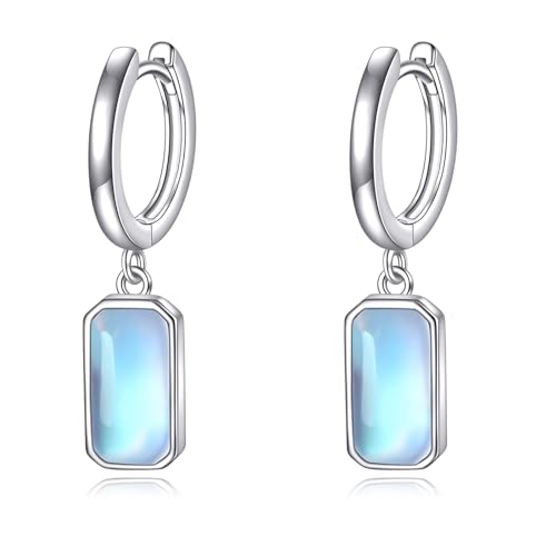 Mondsteinohrringe Sterling Silver Mondstein Drop Ohrringe Hangle Ohrringe Mondstein Schmuck Geburtstag Geschenke für Frauen von Vadmans