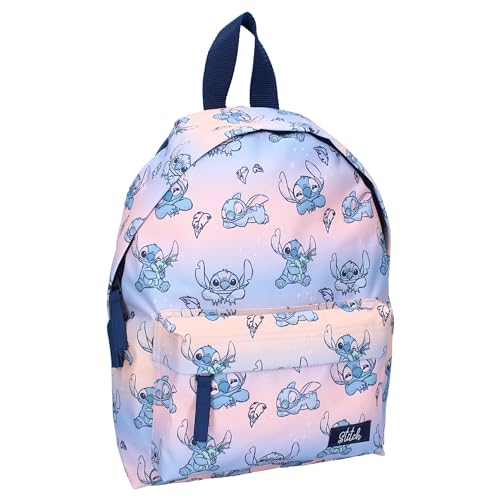 STITCH Simply Kind Rucksack von Disney Lilo and Stitch - Rucksack für Jungen | Schule | Freizeit - Farbe Navy - Größe 31x22x9 cm, Marine, One Size, marineblau, Einheitsgröße von Vadobag
