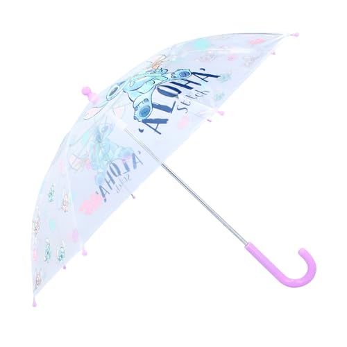 Stockschirm | lila & transparent | Disney Stitch | Kinder Regenschirm von Vadobag
