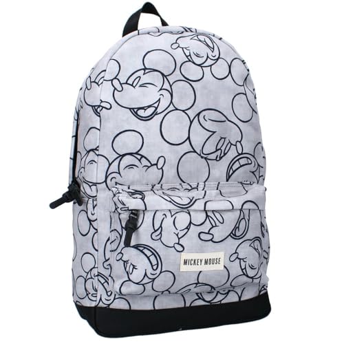 Vadobag Kinder Schul-Rucksack grau | Micki Maus Mickey Mouse | 43 x 33 x 15 cm von Vadobag