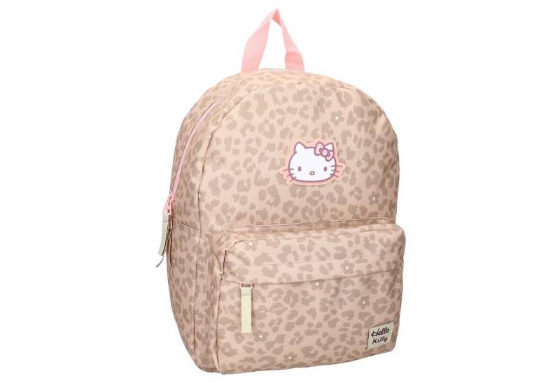 Vadobag Kinderrucksack Hello Kitty Rucksack Kinder – Leopard Print Schulrucksack Mädchen Rosa von Vadobag