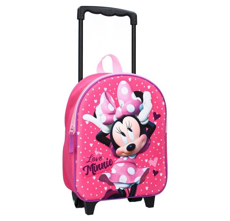 Vadobag Kinderrucksack Minnie Maus 3D Trolley 33 cm Rucksack Minnie Mouse Strong Together (088-1690), Kinder Reisekoffer, mit schönem dreidimensionalem Bild, Red Rosa von Vadobag
