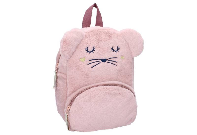 Vadobag Kinderrucksack Prêt Kinder The Adorables Katzengesicht Rosa Plüschrucksack von Vadobag