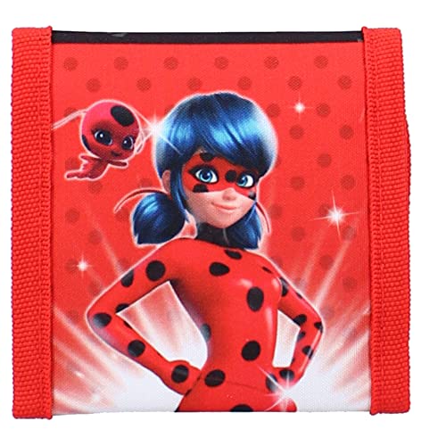 Vadobag Unisex Kinder Portemonnaie Love and Courage 10cm, Miraculous Reisezubehör-Brieftasche, Rot von Vadobag