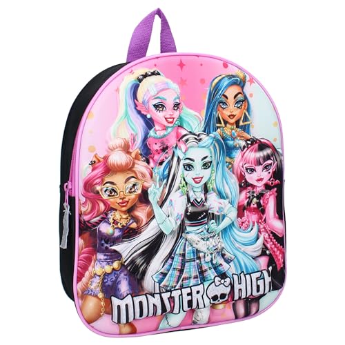Vadobag Monster High 3D Rucksack – The Boo Crew – Rucksack für Kinder | Schule | Kindergarten – Mehrfarbig – Maße 32 x 26 x 11 cm von Vadobag