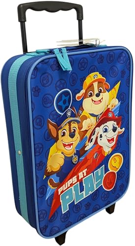 Vadobag Paw Patrol Trolley Koffer 12 L Jungen Handgepäck Kinder Kinderkoffer Reisekoffer Spielzeug Kindertrolley Innenmaße: 40 x 30 x 10 cm von Vadobag