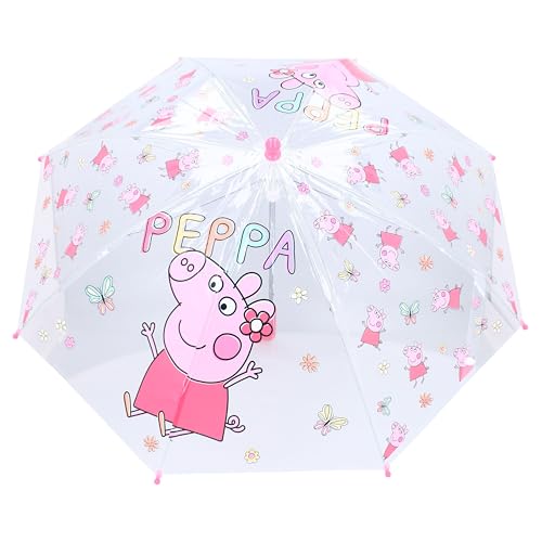 Vadobag Peppa Pig Wutz Kinder Stockschirm Regenschirm Schirm transparent manuell von Vadobag