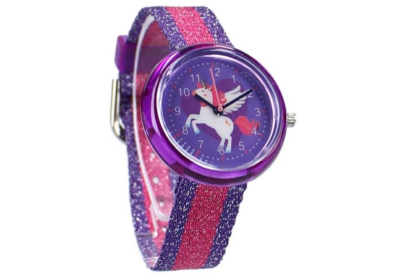 Vadobag Quarzuhr Prêt Kids Time! Kinderuhr – Einhorn-Design, Glitzer-Armband von Vadobag