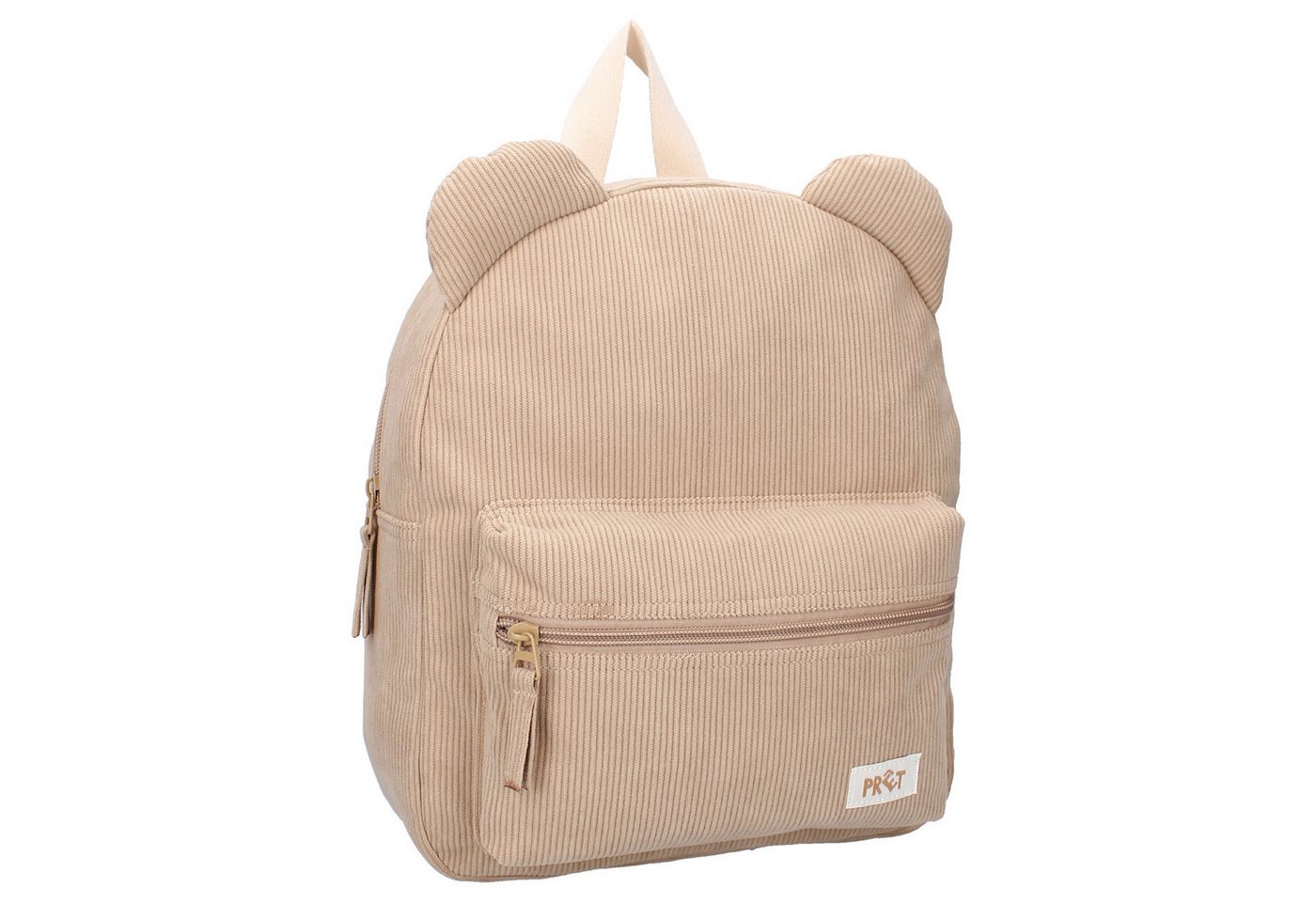 Vadobag Rucksack Prêt 3D Ridge And Row – Beiger Kinder Rucksack aus Rippstoff von Vadobag