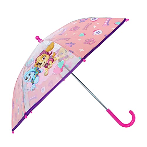 Vadobag Stockschirm Mädchen | in rosa & transparent | Paw Patrol | Kinder Regenschirm von Vadobag