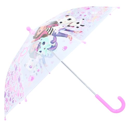 Vadobag Stockschirm rosa transparent | Gabby´s Dollhouse | Kinder Regenschirm von Vadobag