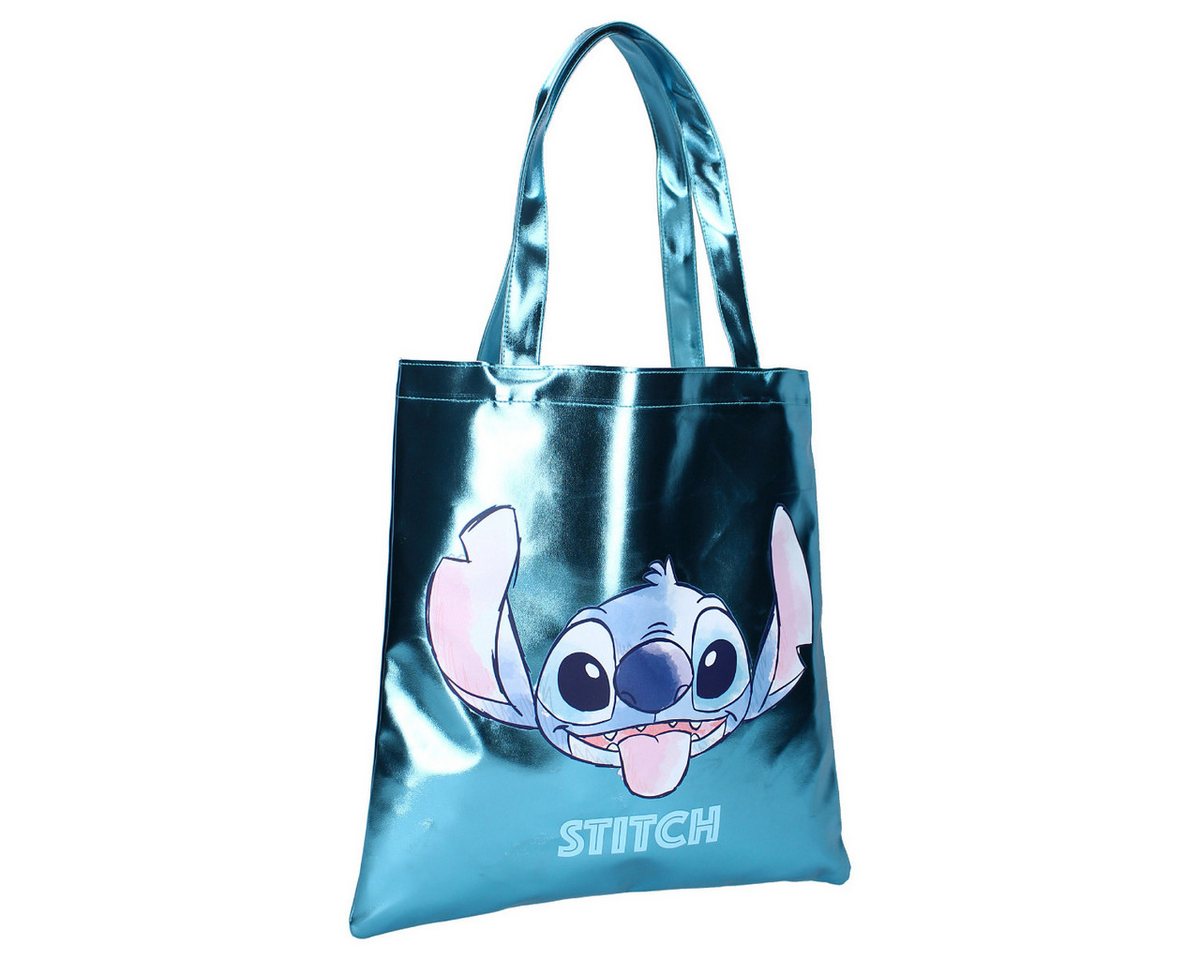 Vadobag Tragetasche Disney Stitch Shopper Metallic Modische Tasche 37x36 cm aus PU von Vadobag