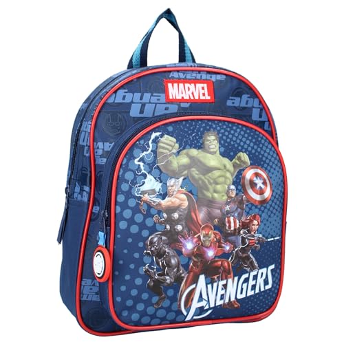 Vadobag Unisex Kinder Power Team 30cm, Avengers Rucksack, blau von Vadobag