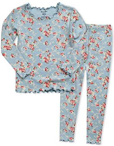 Vaenait Baby Mädchen Schlafanzug Set 2-teilig Modal Tencel weich und bequem, A-13 Blue Lace, 10 Jahre von Vaenait Baby