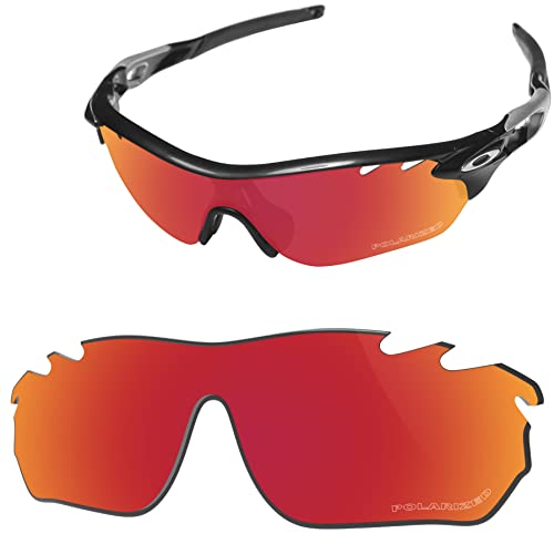 Vaep Polycarbonat Ersatzgläser für Oakley RadarLock Edge Vented OO9183 - Ziegelrot POLARISIERT von Vaep