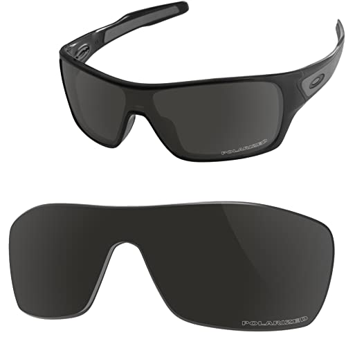 Vaep Polycarbonat Ersatzgläser für Oakley Turbine Rotor OO9307 - Pechschwarz POLARISIERT von Vaep