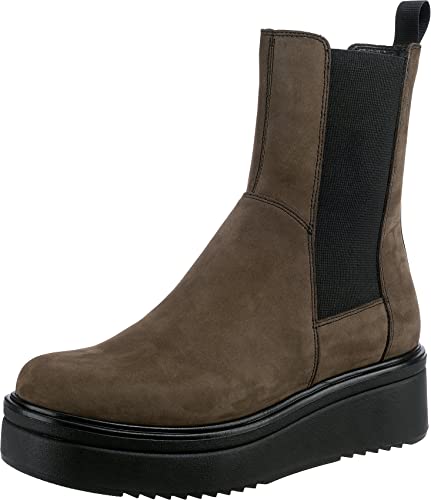 Vagabond Tara 4846-150-50 Damen Stiefeletten Halbhohe Chelsea Boots Plateau braun/Khaki/schwarz, Größe:37, Farbe:Braun von Vagabond