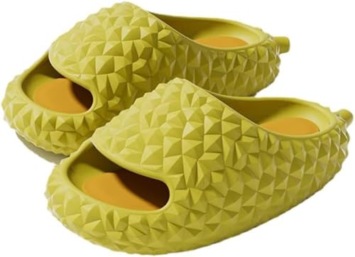 Herren Damen Lustige Hausschuhe Mode Paar Home Weicher Boden Offene Zehe Anti-Rutsch Dusche Zimmer Outdoor Strand Sandalen Hausschuhe (Gelb,44-45) von Vagbalena