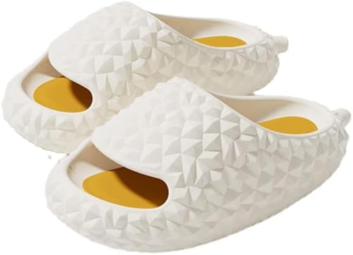 Herren Damen Lustige Hausschuhe Mode Paar Home Weicher Boden Offene Zehe Anti-Rutsch Dusche Zimmer Outdoor Strand Sandalen Hausschuhe (Weiß,44-45) von Vagbalena