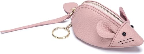 Mit Cartoon-Stil Maus Damen Cartoon Münze Geldbörse Reiß Verschluss Münze Geldbörse Leichte Geldbörse Mini Soft Pu Münze Geldbörse mit Schlüssel anhänger Schlüssel anhänger (Rosa,Eine Größe) von Vagbalena