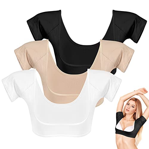 Vagbalena 3PCS Frauen Sommer Achselschweiß Unterhemd Non-Marking komfortable Sport Achselschweiß Liner elastische Achselschweiß Pad (3PCS,L) von Vagbalena