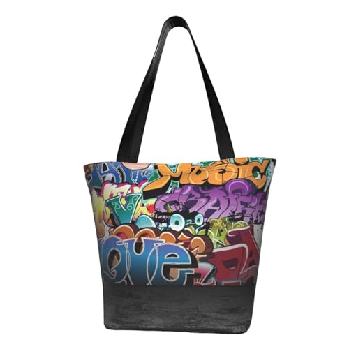 Peace Tree Frog Damen Umhängetasche - Vielseitige Messenger Satchel mit Reißverschluss - Perfekt für Freizeit, Formal & Reisen - Das ultimative geräumige Handtasche Geschenk, Graffiti Hip Hop, von Vagilo