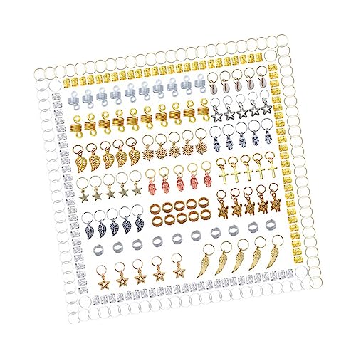 Vaguelly 1 Satz Dreadlocks Haar Schmuck Set Verschiedene Styles für und Männer für Dreads Zöpfe Party und Festivals Langlebiges Metallmaterial von Vaguelly