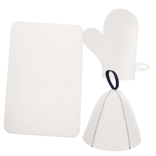 Vaguelly Filz Saunahut Für Damen Und Herren Saunakappe Filzmatte Und Handschuh Atmungsaktiv Für Schutz Vor Hitze Und Trockenheit Sauna von Vaguelly