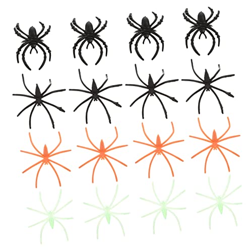 Vaguelly 1 Satz Spinnenverzierung Gefälscht Unheimlich Halloween Party Halloween Schmuck Veranstaltungsort-layout-requisite Ringverzierung Aus Kunststoff. Spinnenring- 100st von Vaguelly