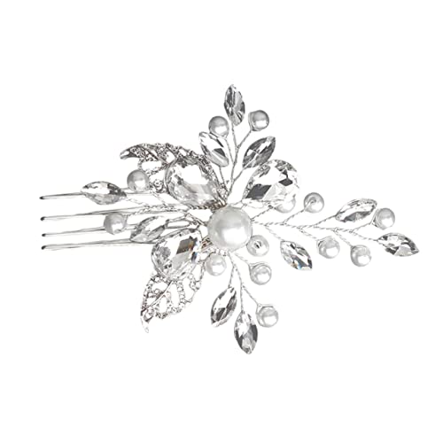 Vaguelly 1 Stück Haarkamm Aus Legierung Maschine Gummibänder Perlhaarzubehör Lametta Pferdeschwänze Stifte Ringe Styling Perlen Für Haare Haarspangen Für Damen Zopfzubehör Quaste Silver von Vaguelly