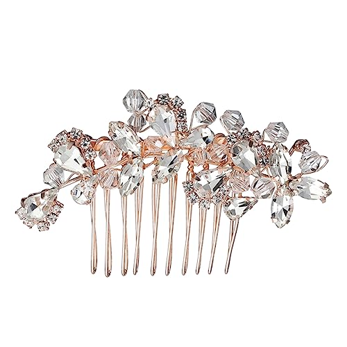 Vaguelly 1 Stück Kamm Brautjungfern Haarschmuck Braut Hochzeits Kopfschmuck Braut Kopfschmuck Hochzeitshaar Ausgefallene Funkelnde Strass Haarspange Braut Haarnadeln Für Frauen von Vaguelly