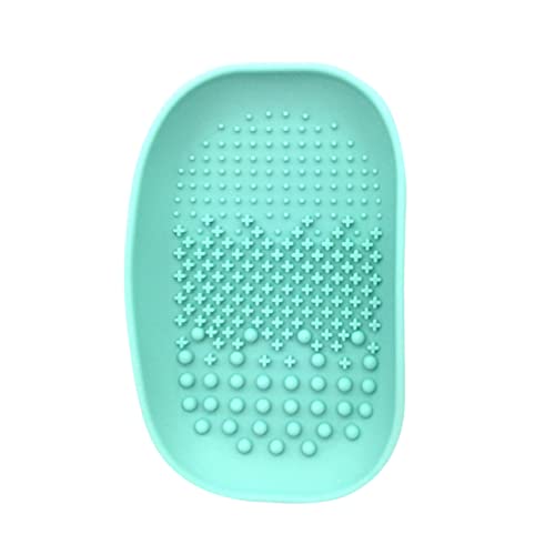 Vaguelly Make Up Pinsel Reinigungsplatte Handheld Bürstenwaschschale Silikon Hellgrün für Frauen Effektiv und Leicht zu Reinigen von Vaguelly
