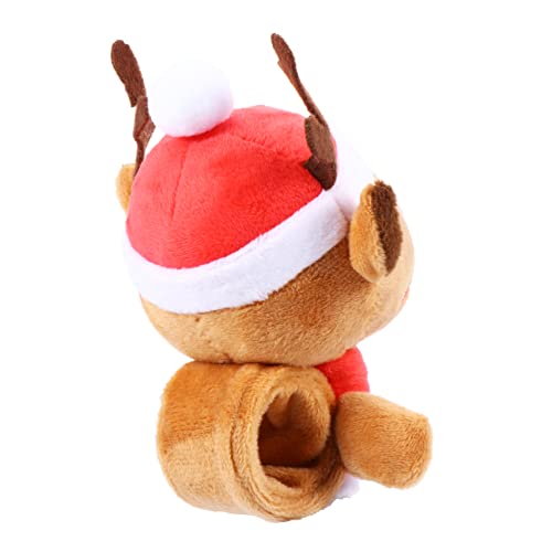 Vaguelly 1 Stück Weihnachtsarmband für Niedliches Plüschspielzeug mit Rentierdesign Slap Bracelet für Festliche Anlässe und Partys Leicht Flexibel und Langlebig Perfektes für Weihnachten von Vaguelly