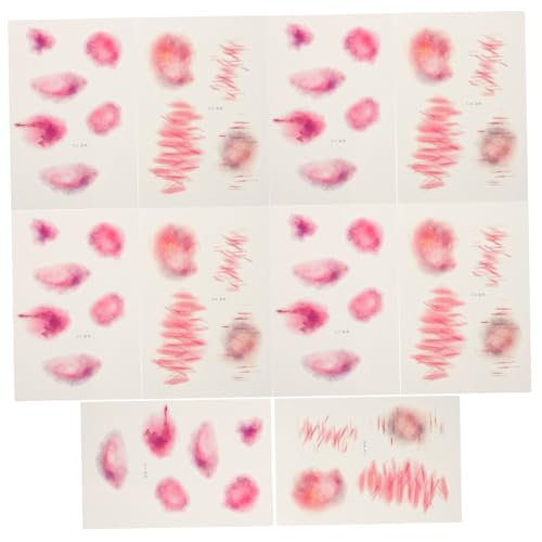 Vaguelly 10 Blatt Halloween Wundtattoo Aufkleber Realistische Blutige Narben und Schnitt Simulation Hautfreundlich Langlebig Einfach Anzubringen für Horror-make-up Maskerade und von Vaguelly
