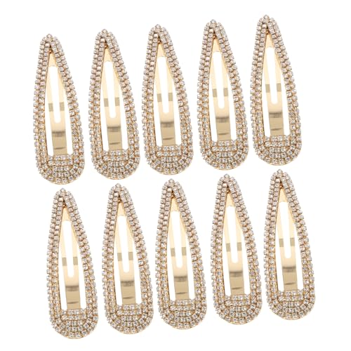 Vaguelly 10stücke Druckknopf Haarspangen Strass Haarnadel Frauen Haarspangen Hochzeit Haarnadel Kopf Schmuck von Vaguelly