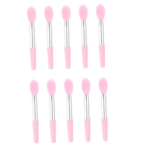 Vaguelly 10stücke Silikon Lidschattenpinsel Make-up-tool Lippen Applikator Für Lidschatten Mit Pailletten Komfortabler Griff Für Täglichen Gebrauch von Vaguelly