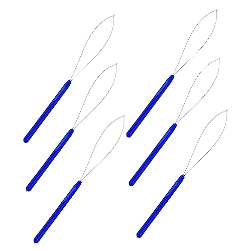 Vaguelly 10 Stück Perücken Häkelnadel Werkzeug Maschine Flechten Riegel Menschlicher Einfädler Haarverlängerungen Ergonomische Haarverlängerungsnadel Perlen Dreadlocks Zubehör von Vaguelly