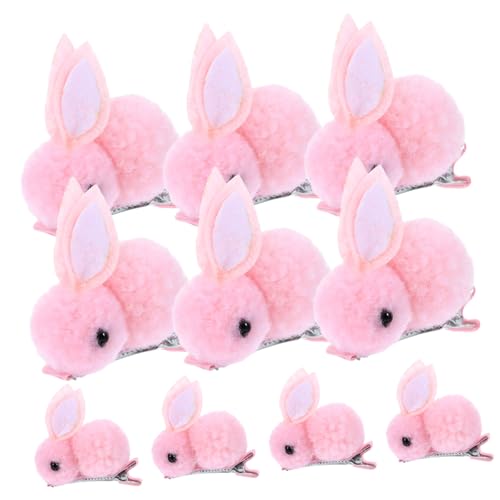 Vaguelly 10 Stück Plüsch Kaninchen Haars Pange Überdimensioniert Haarklammern In Rechnung Gestellt Brötchen Weiß Styling Clip Mädchen Für Klein Kaninchen Haarspange Stoff Rosa von Vaguelly