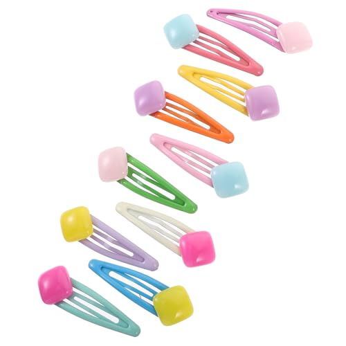 Vaguelly 10 Stück Teiliges Bunte Candy Color Snap Hair Clips Niedliche Haarspangen mit Tropfendem Öl Design Vielseitige Haarschmuck für Damen und Dekorative Haaraccessoires für Alltag und von Vaguelly