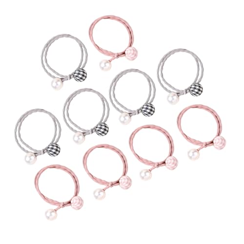 Vaguelly 10 Stück Teiliges Farbenfrohe Elastische Haargummis mit Dekorativem Ball Dehnbare Haarbänder für Mädchen und Damen Strapazierfähige Haaraccessoires als Modisches Zufällige Farbe von Vaguelly