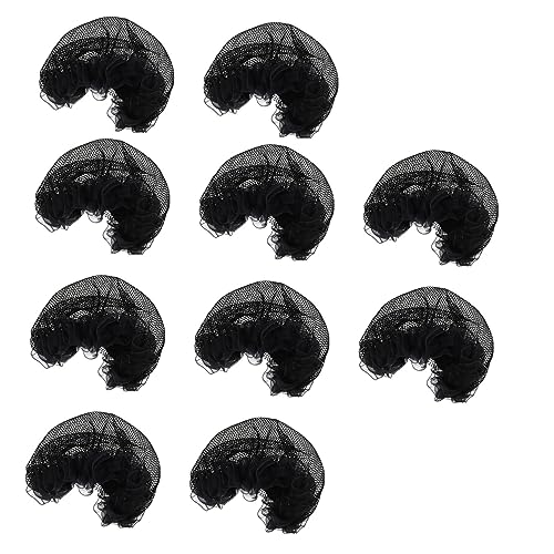 Vaguelly 10 Stück Teiliges Haarnetz Elastisch Unsichtbar Haarnetz Duttnetz für Damen Ballett Tanz Bühnenauftritte Verstellbar Bequem Langlebig von Vaguelly