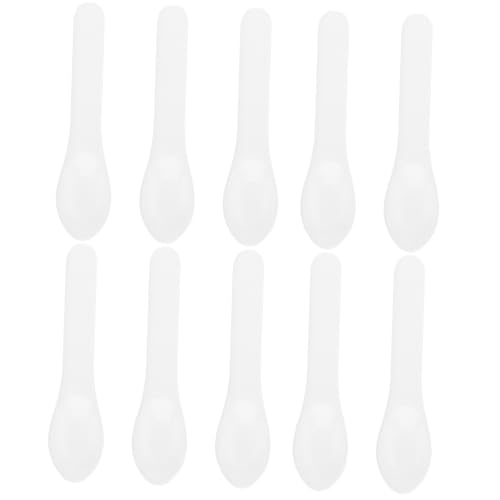 Vaguelly 10 Stück Teiliges Langlebige Kosmetikspatel aus Kunststoff Praktische Sampling Löffel für Gesichtscremes Serum Kompakt für Beauty Salon und Zuhause von Vaguelly