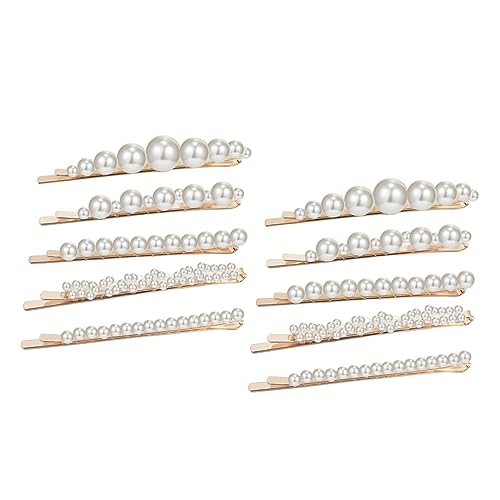 Vaguelly 10 Stück Teiliges Perlen Haarspangen Set für Damen Bobby Pins Stilvolle Haarclips Langlebige Kupferbasis Geeignet für Partys und Festliche Anlässe Modisches Haarschmuck Accessoire von Vaguelly