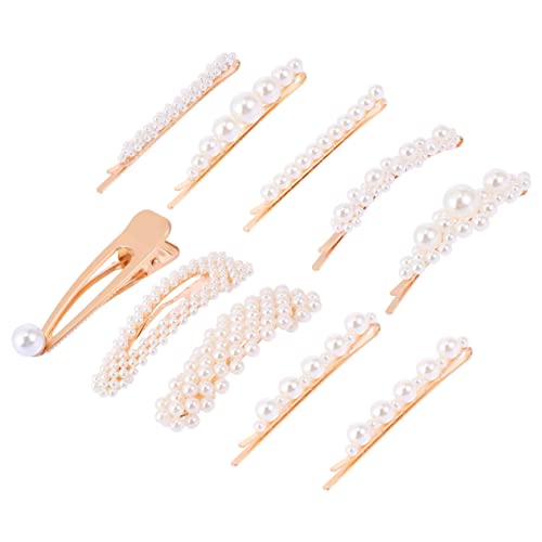 Vaguelly 10 Stück Teiliges Perlen Haarspangen Set für Damen und Mädchen Eleganter Haarschmuck für Partys und Kreative Haaraccessoires für Besondere Anlässe von Vaguelly