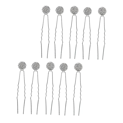 Vaguelly 10 Stück Teiliges U Förmiges Haarnadel mit Funkelnden Strasssteinen Eleganter Haarschmuck für Damen Sicherer Vielseitig Kombinierbar Komfortabel und Rutschfest für Verschiedene von Vaguelly