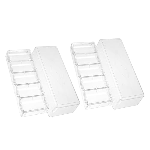 Vaguelly 2stücke Poker Chips Box Mit Deckel Transparenter Poker Chips Organizer Für Spieleabende Und Unterhaltungen von Vaguelly