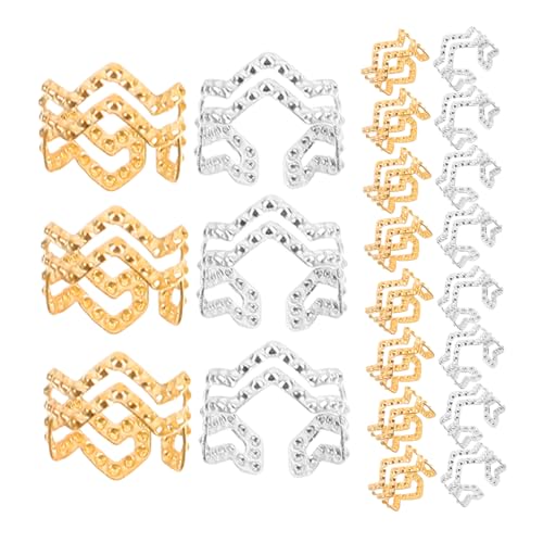 Vaguelly 100stücke Haarmanschette Schlangenhaar-accessoires Zopfhaar-charms Große Perlen Haarzöpfe Haarschmuck Zopfhaar-manschetten Metallische Perlen Für Haarverlängerungen von Vaguelly