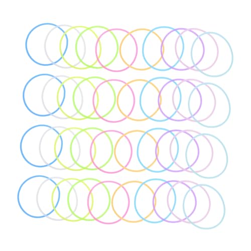 Vaguelly 100stücke Leuchtende Silikon Haargummis Glow in The Dunkeln Armbänder Für Frauen Mädchen Party Favor Spielzeug Armreifen von Vaguelly