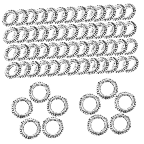 Vaguelly 100stücke Zopfringe Haarschmuck-ringe Haarschlaufen-clips Perlen Für Haare Metall-haarring Haarschmuck Für Frauen Diy-haarspangen-zubehör Für Zöpfe Und Dreadlocks Schwarz von Vaguelly